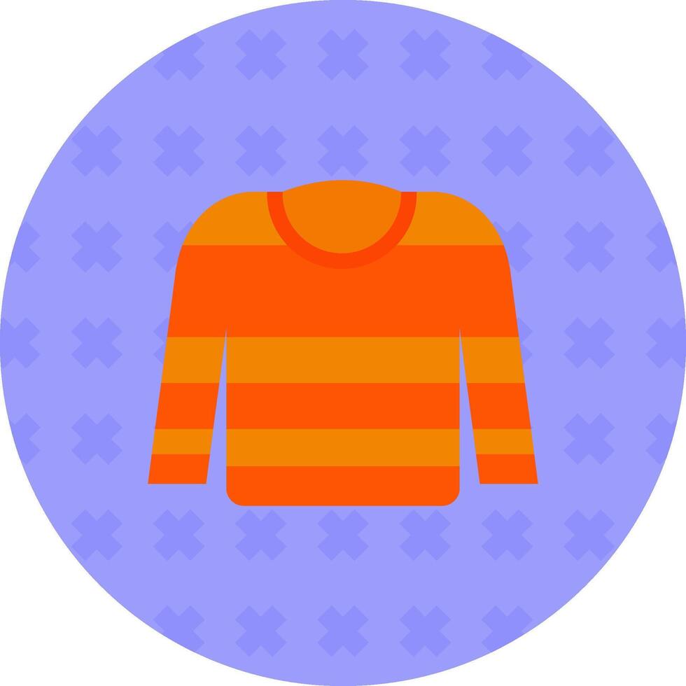 Jumper Flat Sticker Icon vector