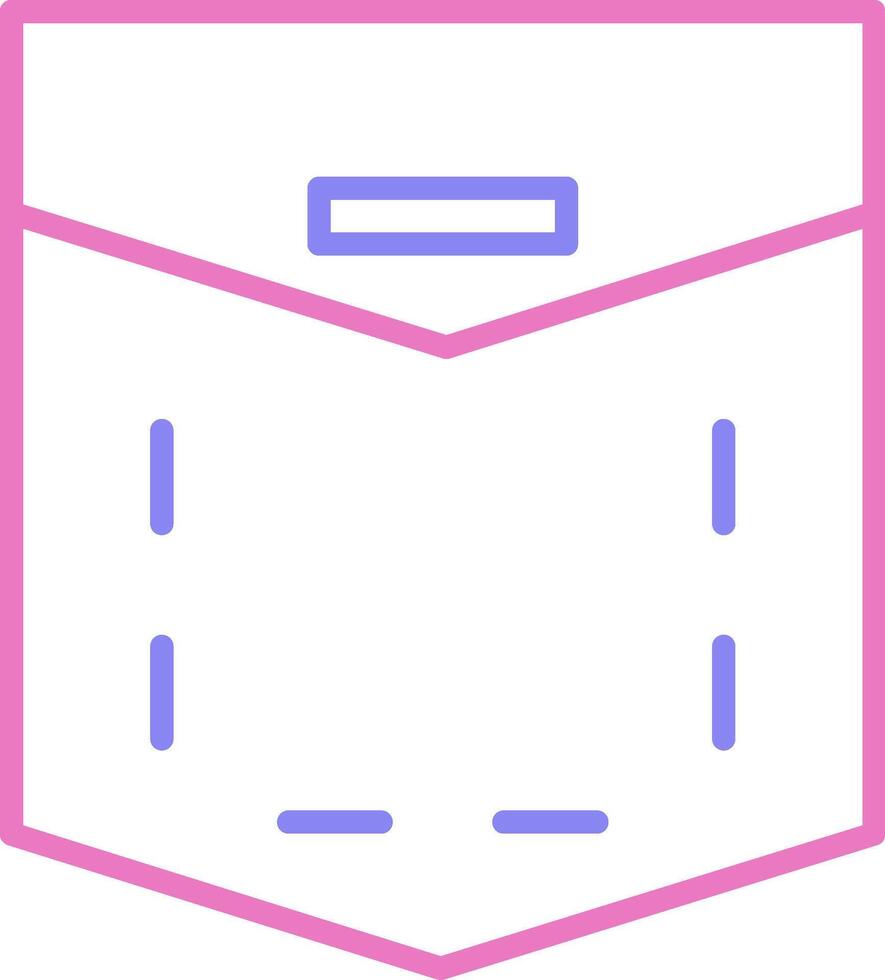 Pocket Linear Two Colour Icon vector