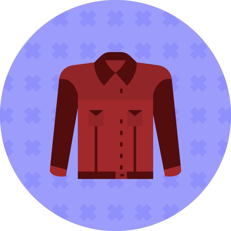 chaqueta plano pegatina icono vector