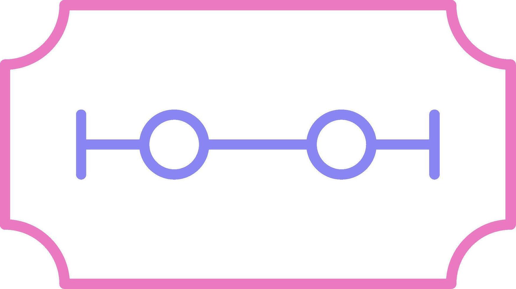 Razor Blade Linear Two Colour Icon vector