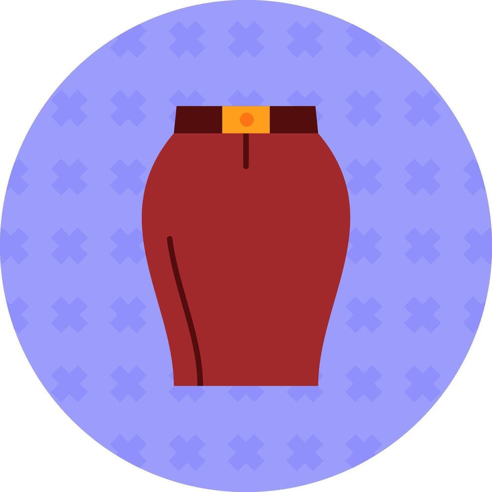 Skirts Flat Sticker Icon vector