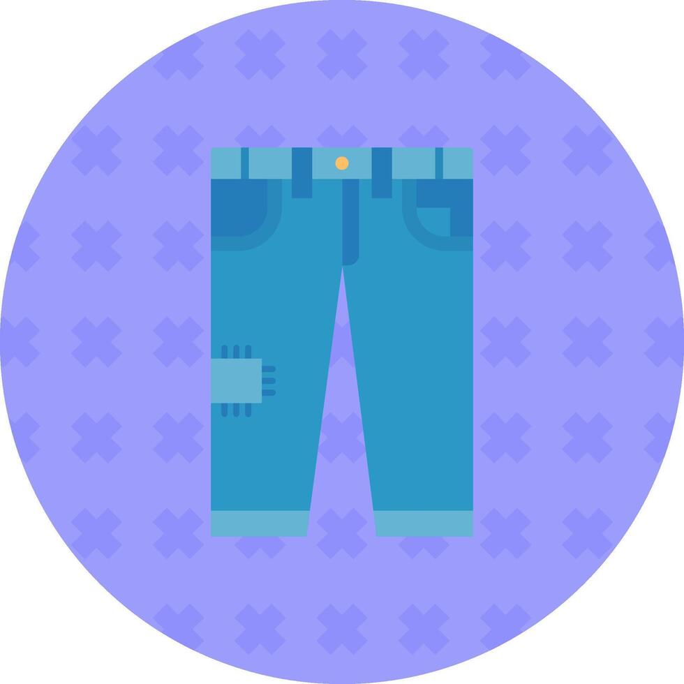 pantalones plano pegatina icono vector