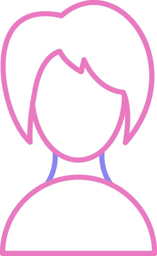 Woman Linear Two Colour Icon vector