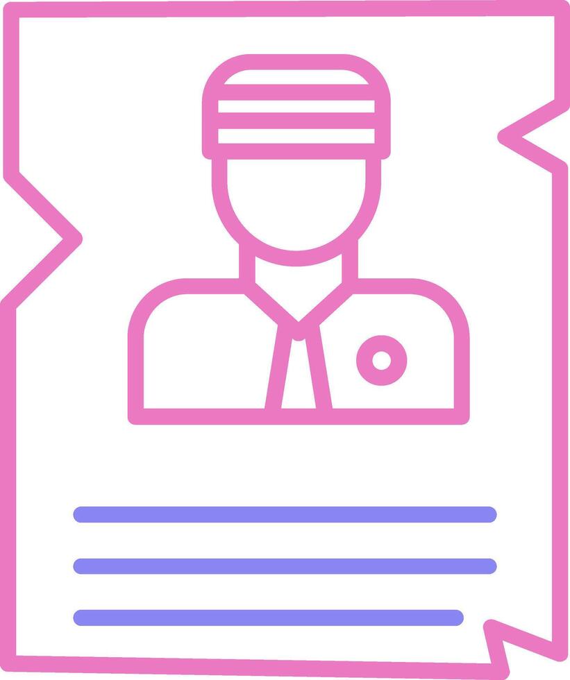 Wanted Linear Two Colour Icon vector
