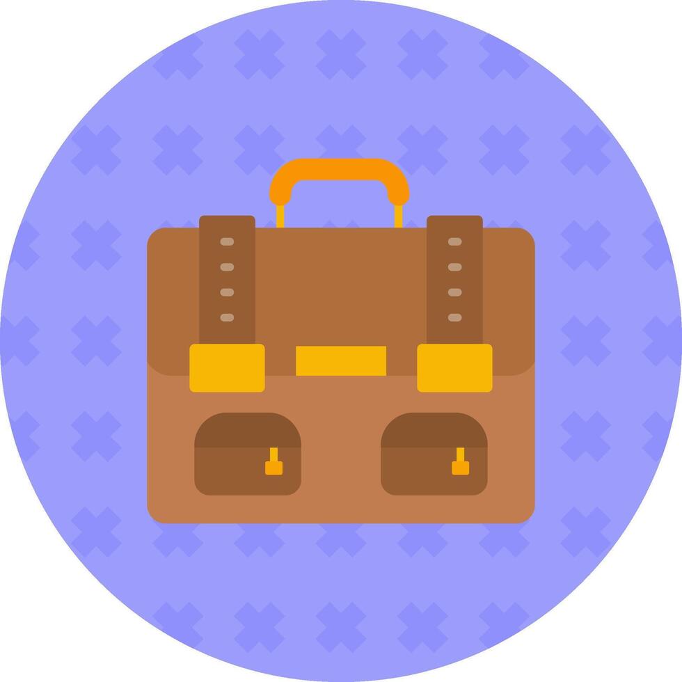 bolso plano pegatina icono vector