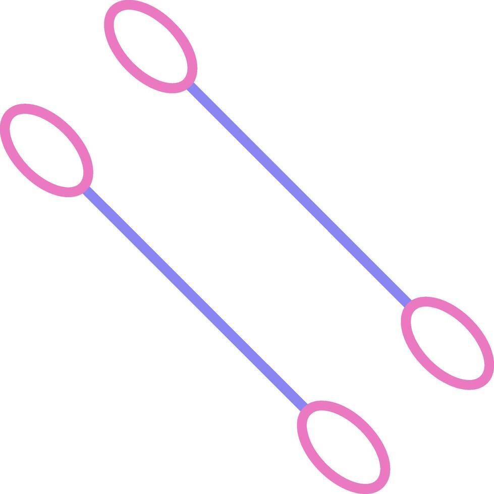 Cotton Swabs Linear Two Colour Icon vector