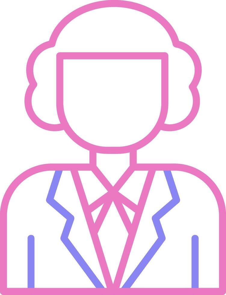 Judge Linear Two Colour Icon vector
