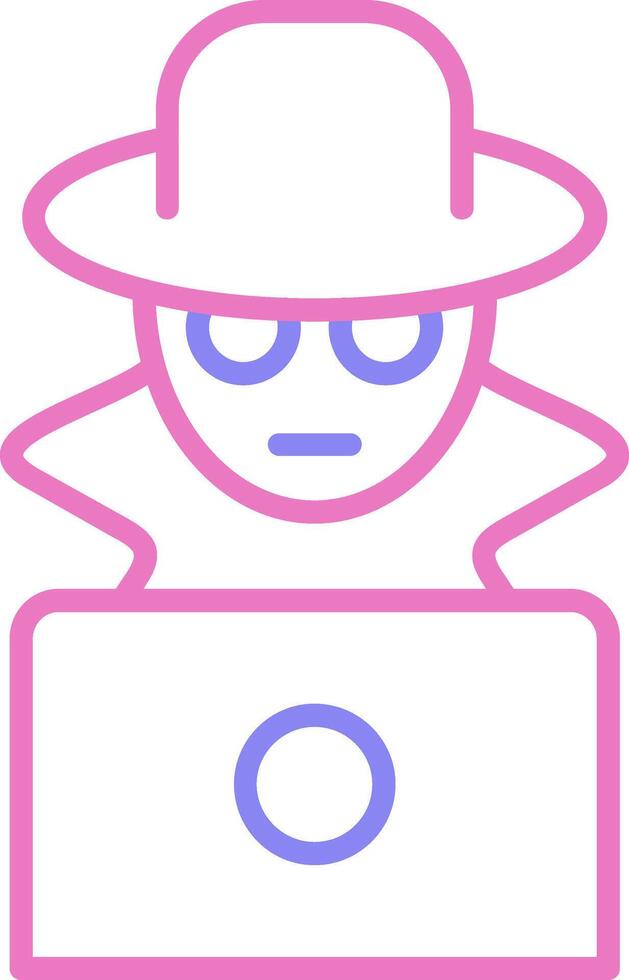 Fraud Linear Two Colour Icon vector