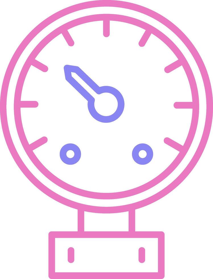 Gauge Linear Two Colour Icon vector
