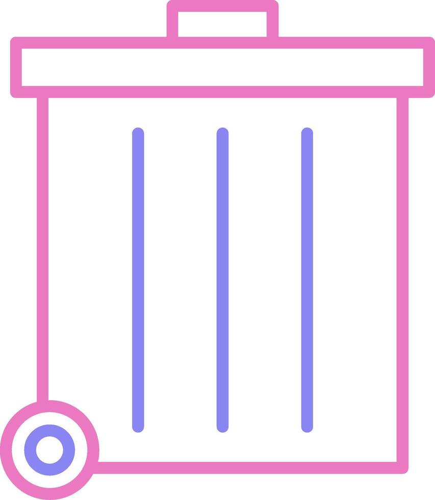 Refuse Linear Two Colour Icon vector