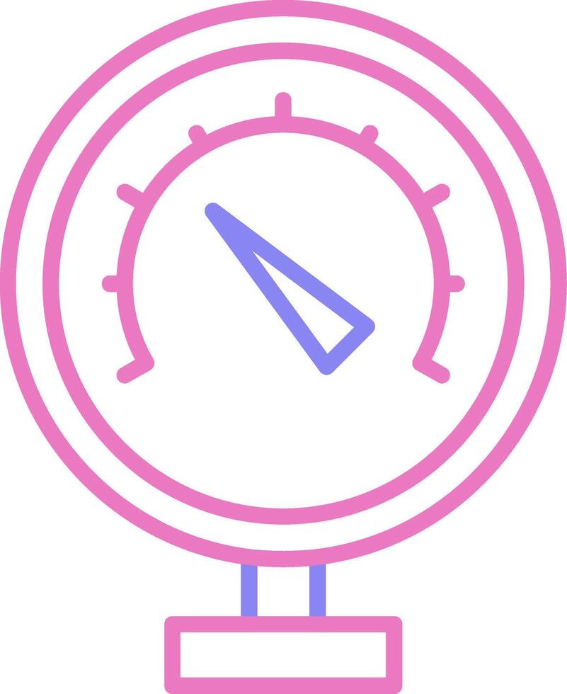 Pressure Meter Linear Two Colour Icon vector