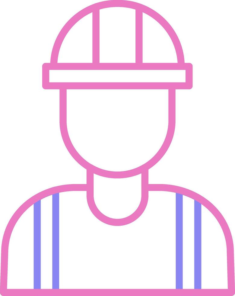 Engineer Linear Two Colour Icon vector