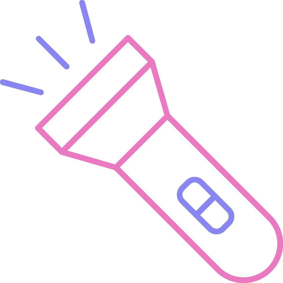 Torch Linear Two Colour Icon vector