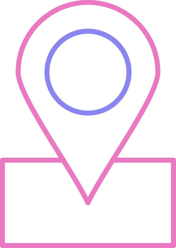 Map Linear Two Colour Icon vector