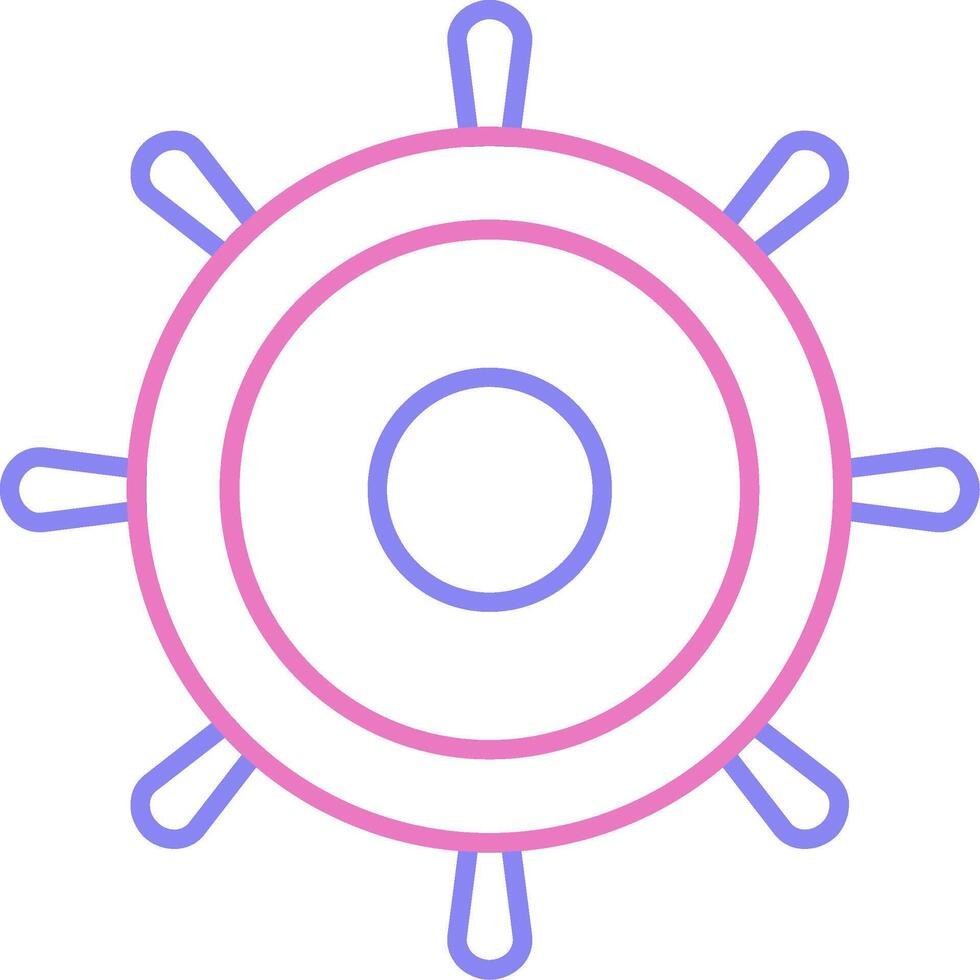 Helm Linear Two Colour Icon vector