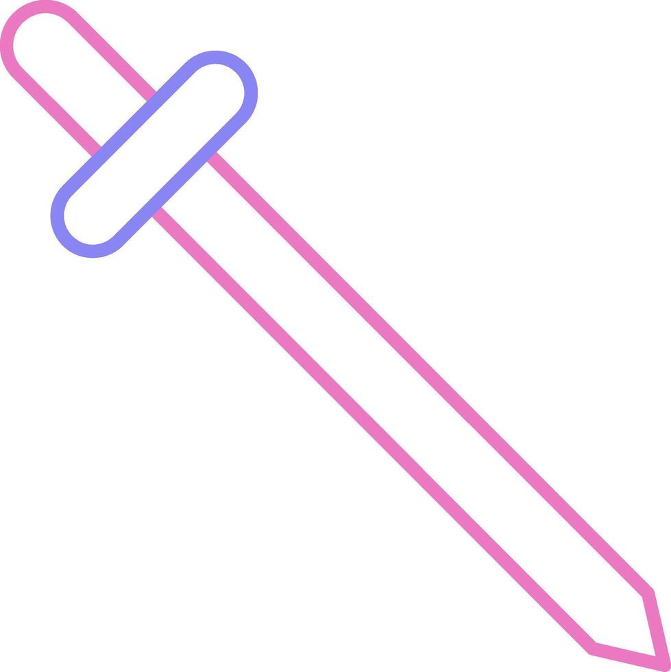 Saber Linear Two Colour Icon vector