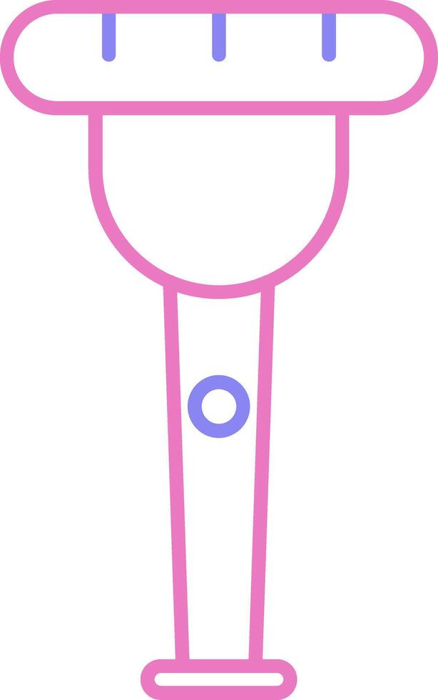 Wooden Leg Linear Two Colour Icon vector