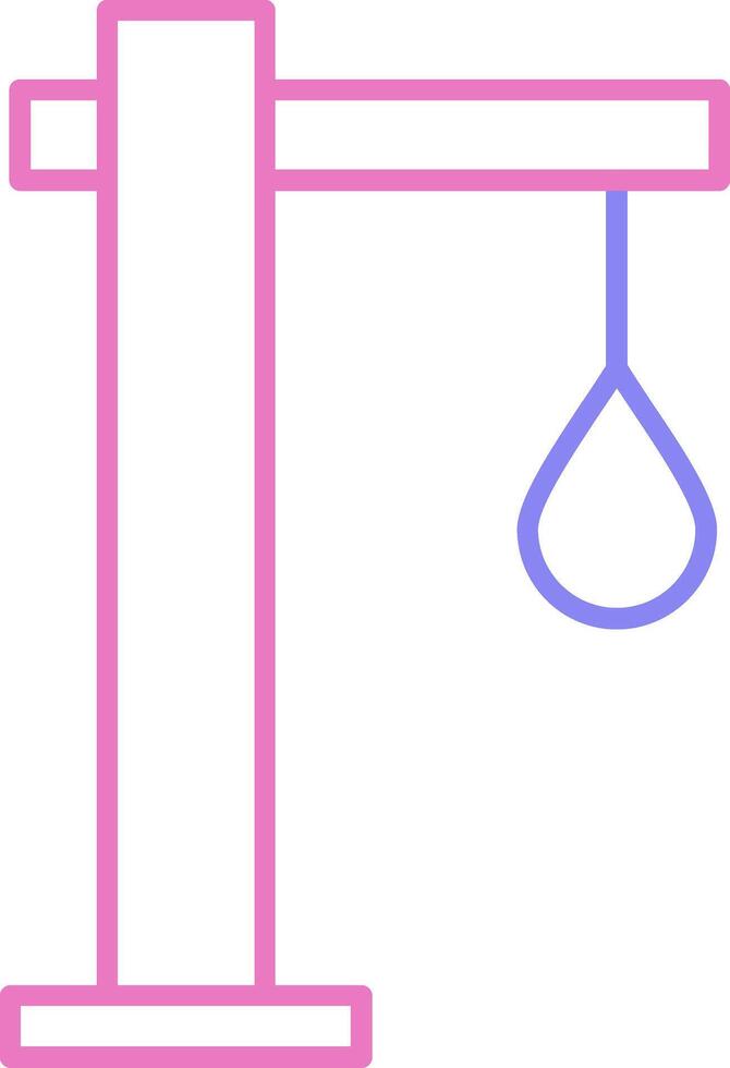 Gallows Linear Two Colour Icon vector