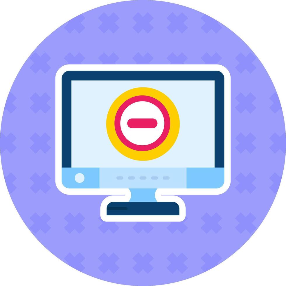 Stop Flat Sticker Icon vector