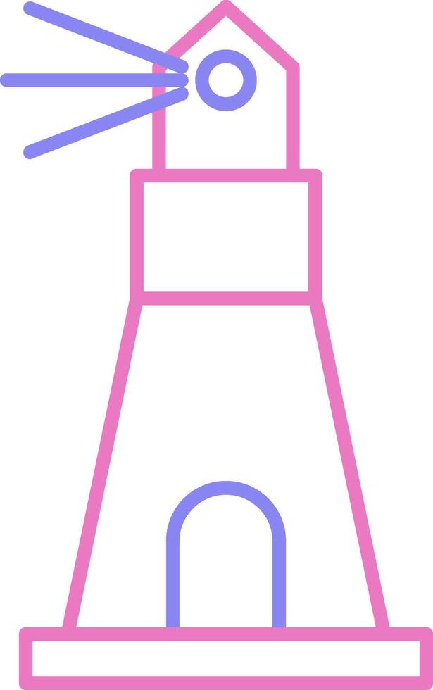 Lighthouse Linear Two Colour Icon vector