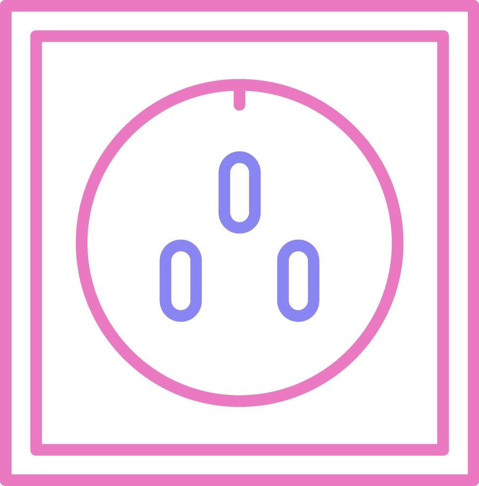 Socket Linear Two Colour Icon vector