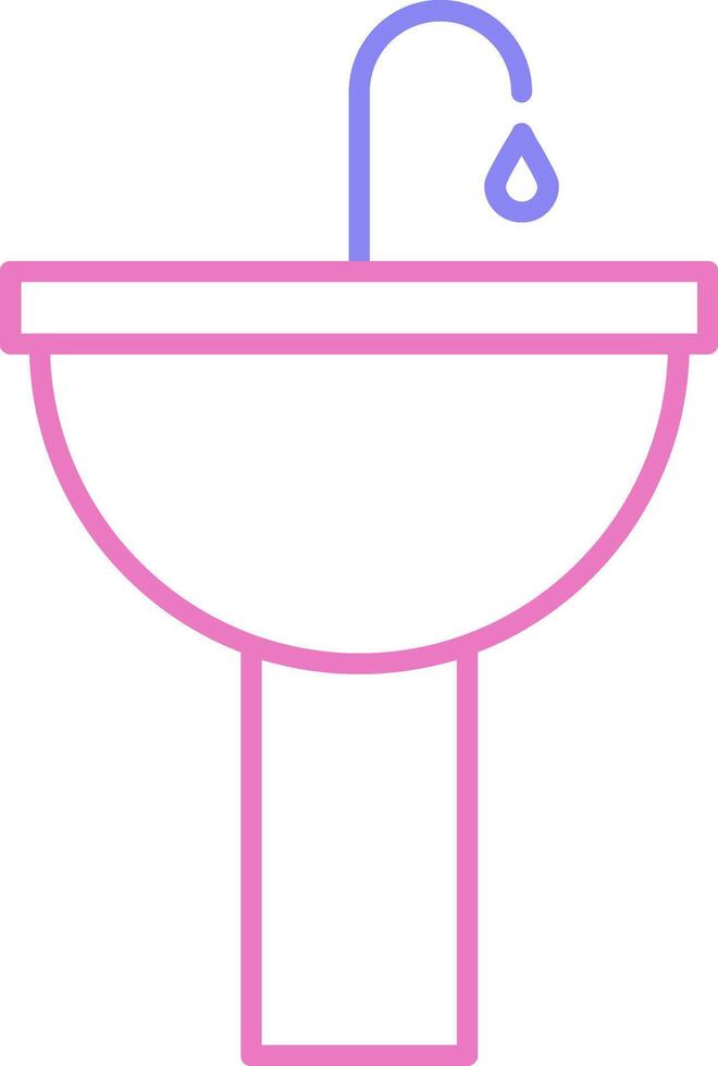 Sink Linear Two Colour Icon vector