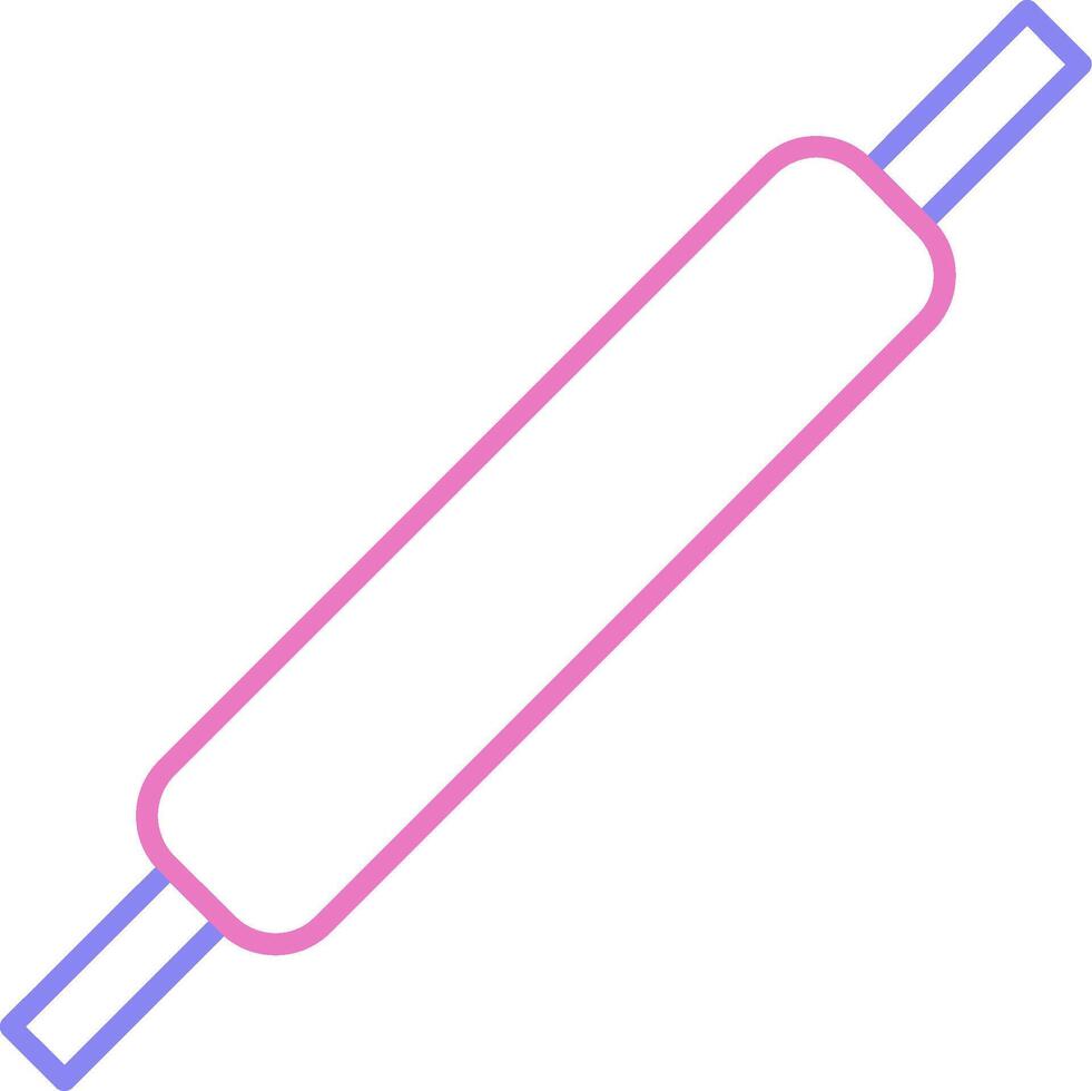 Rolling Pins Linear Two Colour Icon vector