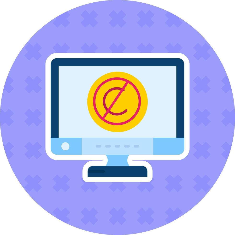 Copyright Flat Sticker Icon vector