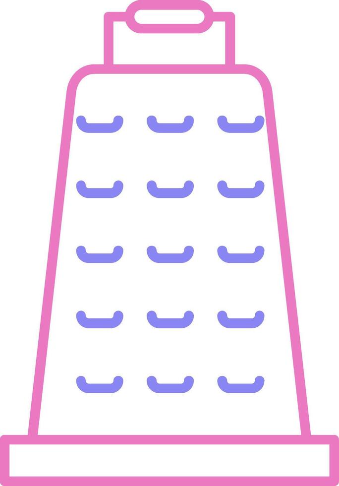 Grater Linear Two Colour Icon vector