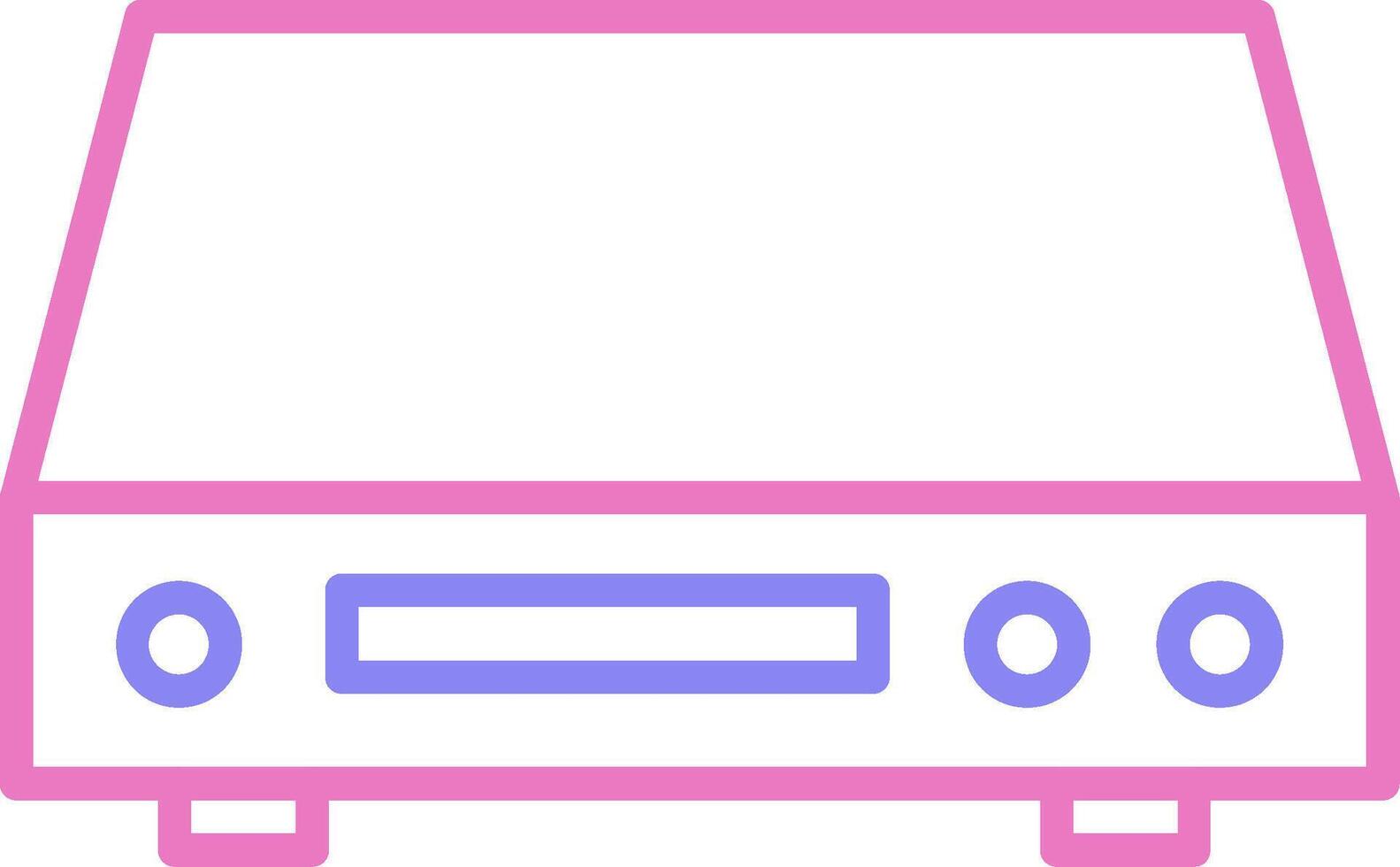 Dvd Player Linear Two Colour Icon vector