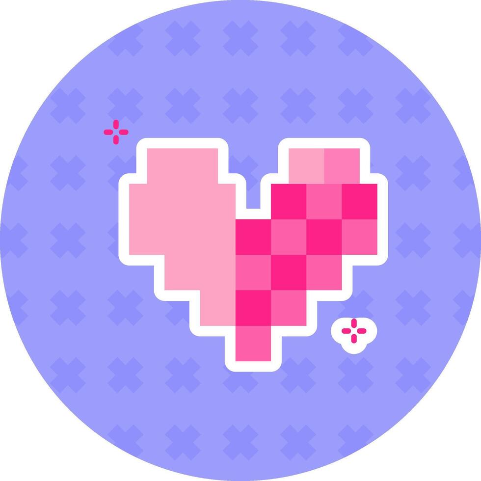 Pixel Flat Sticker Icon vector