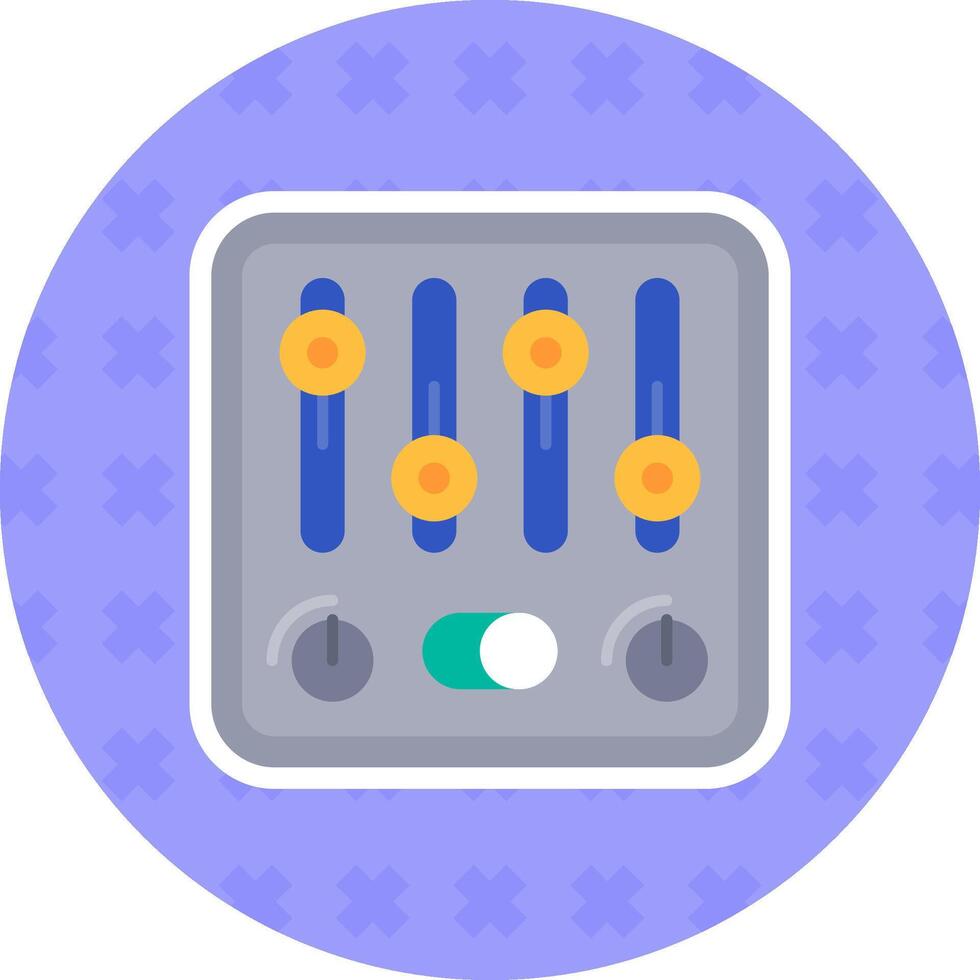 Control Flat Sticker Icon vector