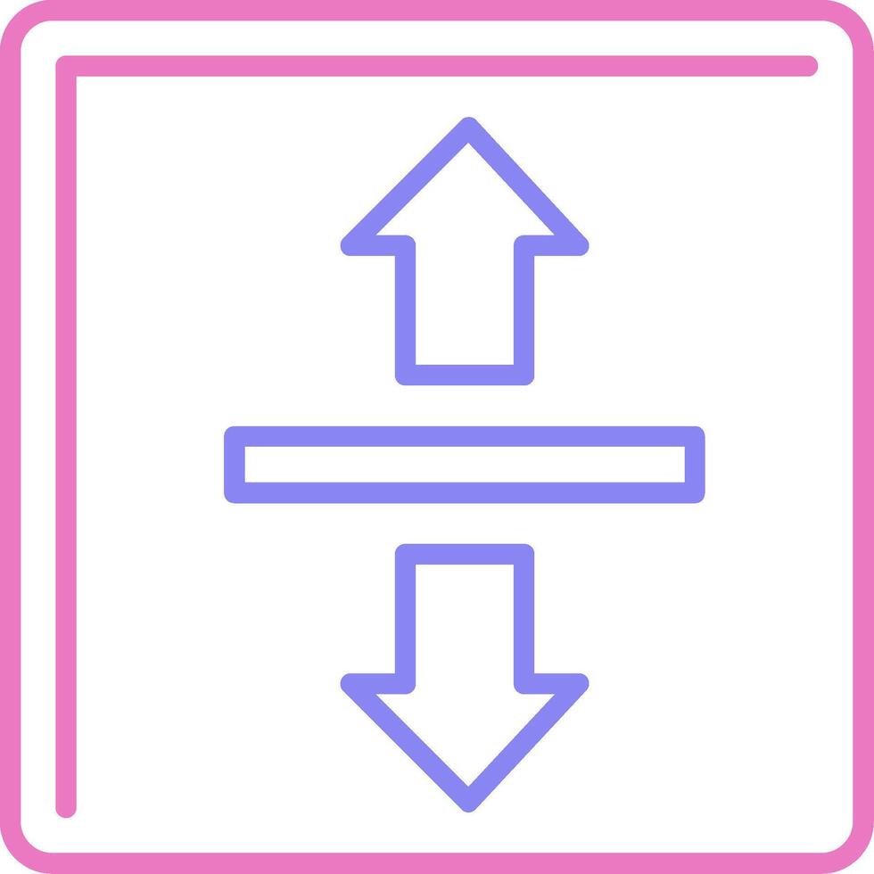 Up Down Linear Two Colour Icon vector