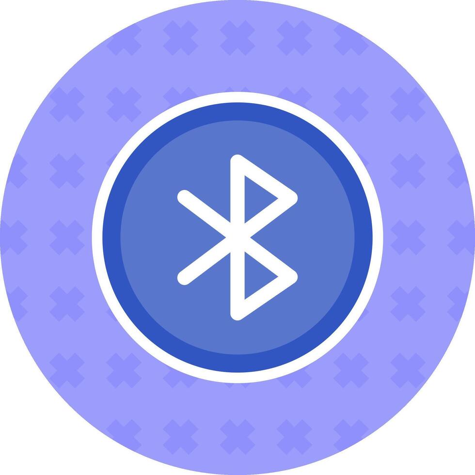 Bluetooth Flat Sticker Icon vector