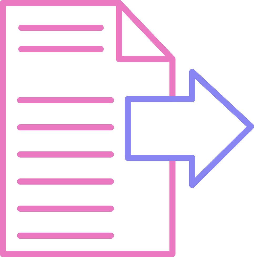 Export Linear Two Colour Icon vector