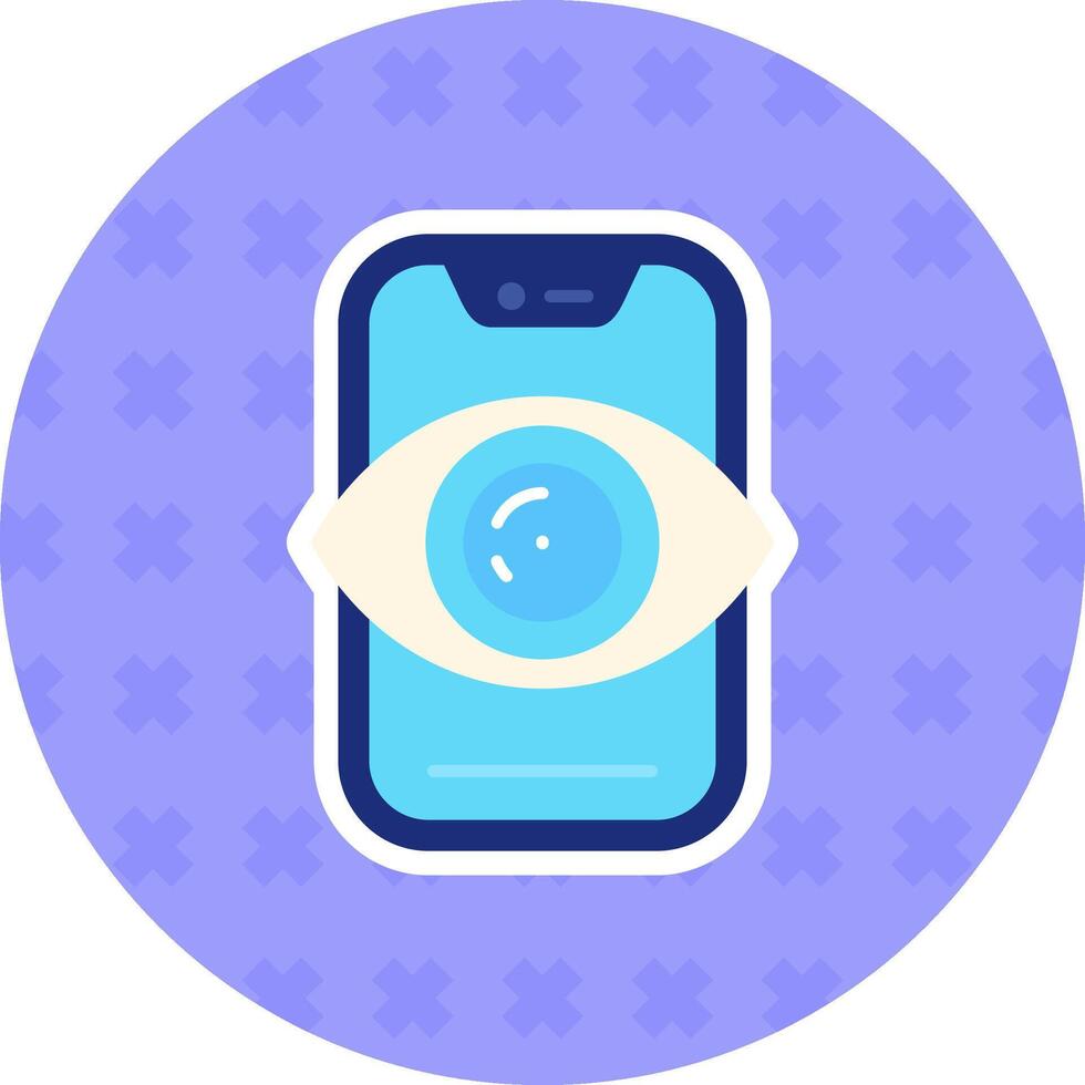 Vision Flat Sticker Icon vector