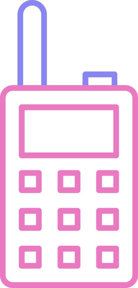 Walkie Talkie Linear Two Colour Icon vector