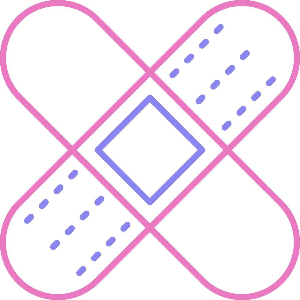 Bandage Linear Two Colour Icon vector