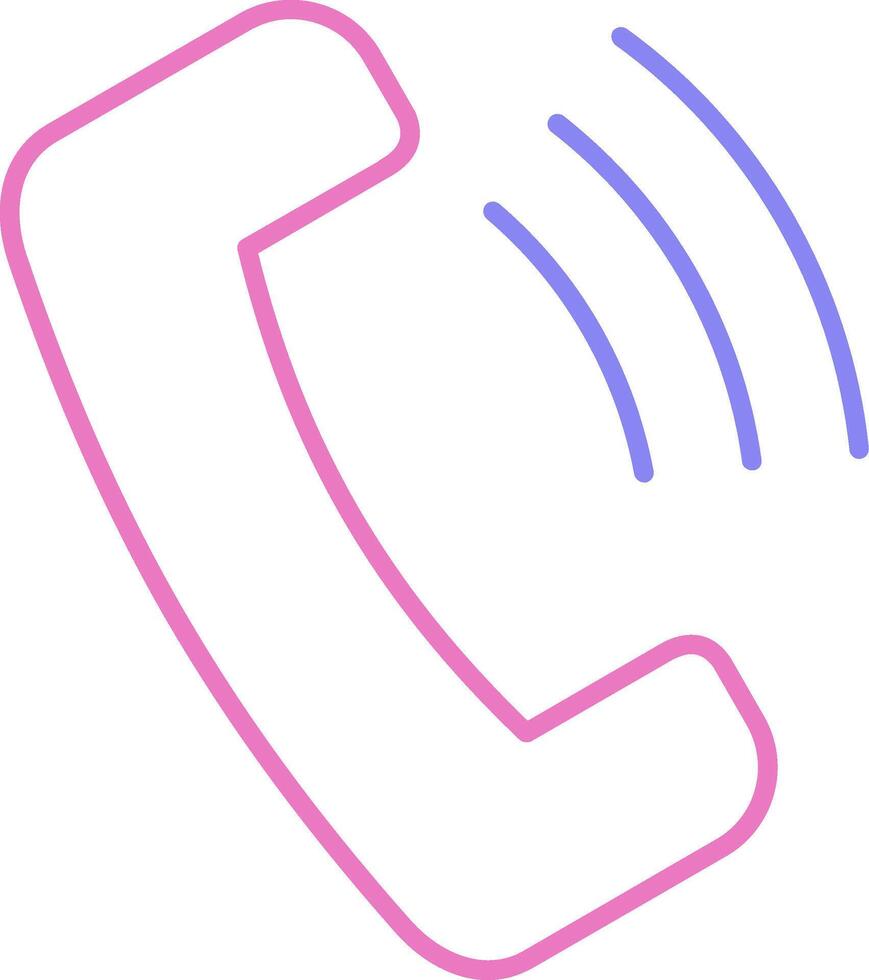 Phone Call Linear Two Colour Icon vector