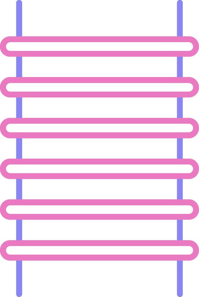 Step Ladder Linear Two Colour Icon vector