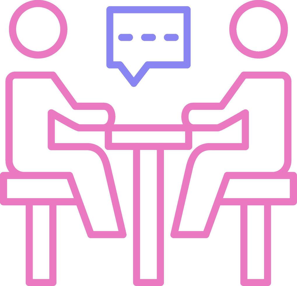 Meeting Linear Two Colour Icon vector