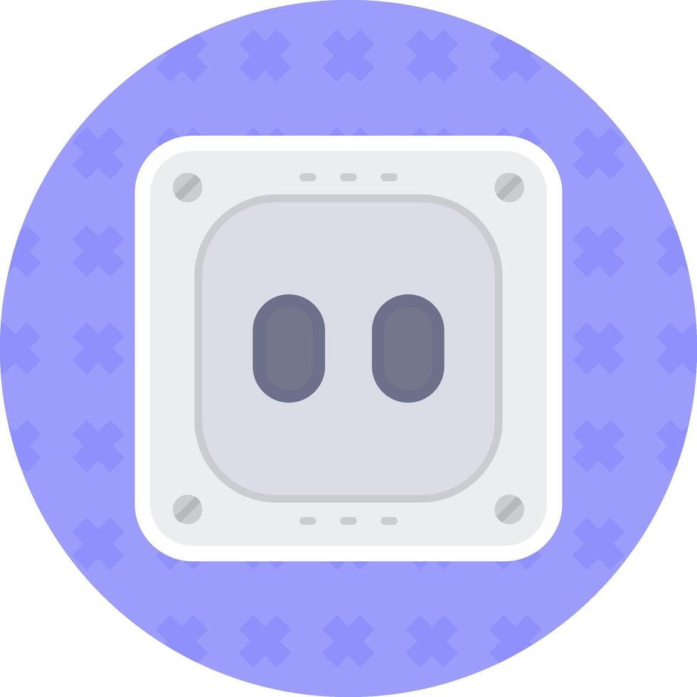 Socket Flat Sticker Icon vector