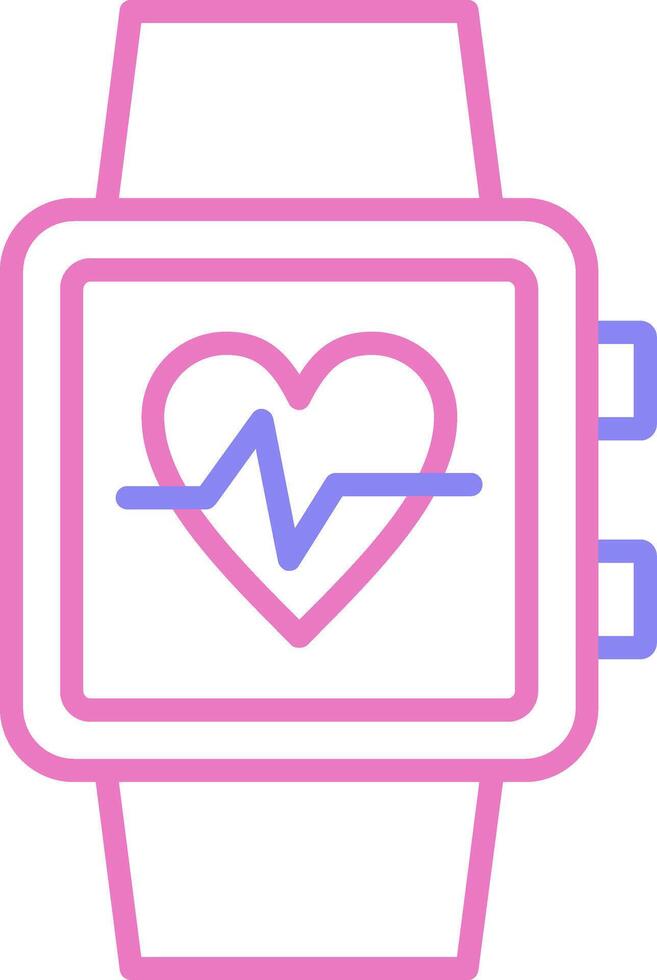 Smart Watch Linear Two Colour Icon vector