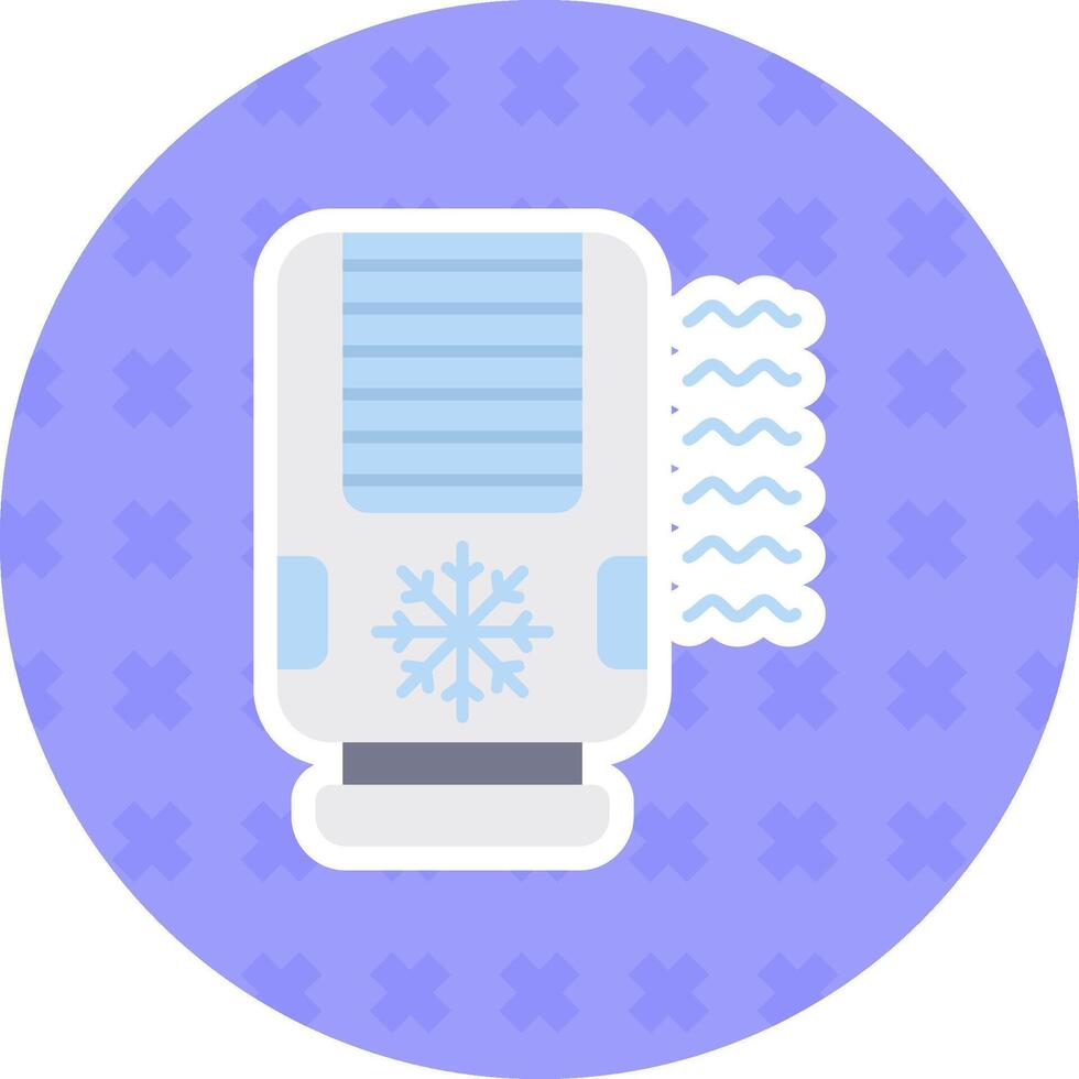 Air conditioner Flat Sticker Icon vector