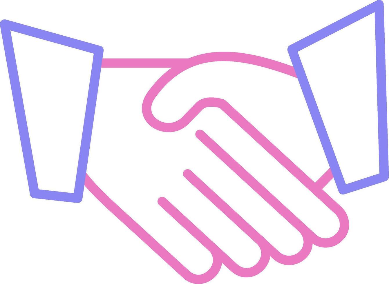 Hand Shaking Linear Two Colour Icon vector