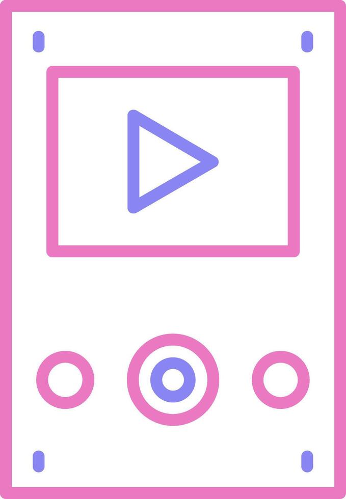 Music Player Linear Two Colour Icon vector