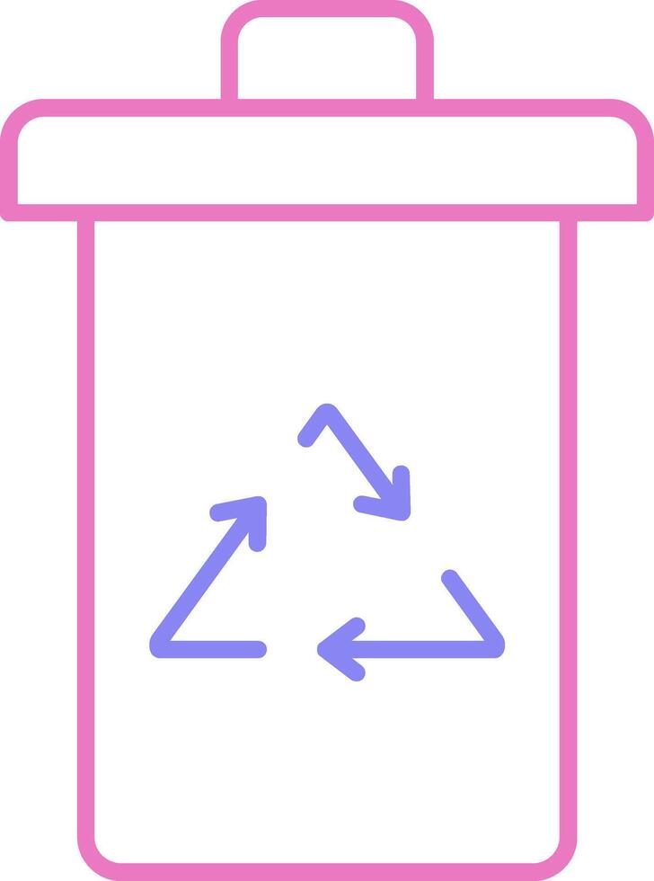 Garbage Linear Two Colour Icon vector