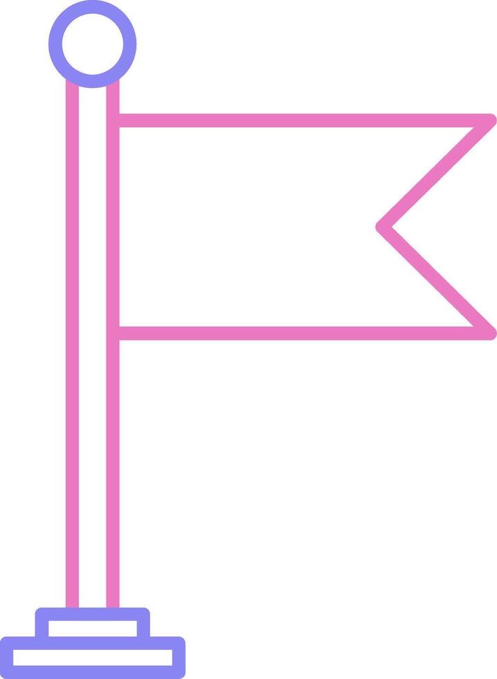 Flag Linear Two Colour Icon vector