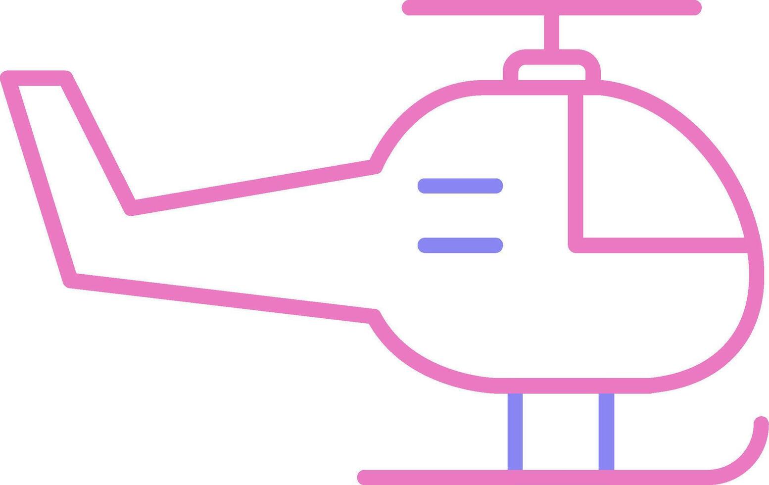 Helicopter Linear Two Colour Icon vector