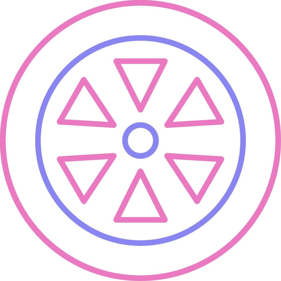 Wheel Linear Two Colour Icon vector